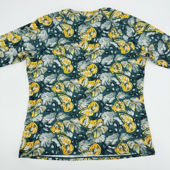 Garnet Hill Swim Set Half Zip Rashguard and Swim Bottom Floral Tropical Print - Picture 9 of 15